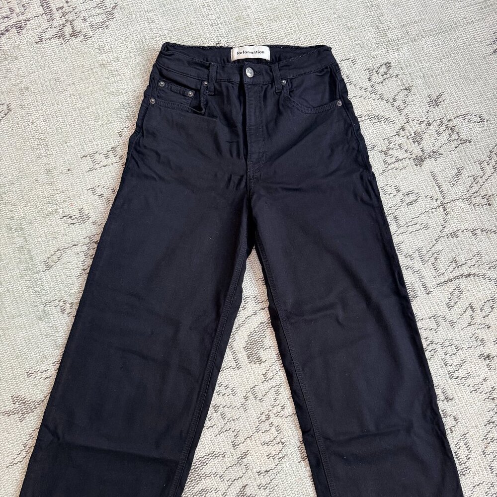 Sz 26 Black Reformation Wide Leg Pant